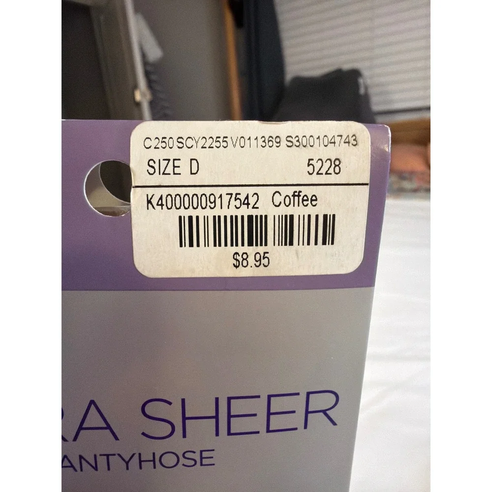Catherines Ultra Sheer Pantyhose Size D Coffee Brown Sandalfoot Plus Size NIB